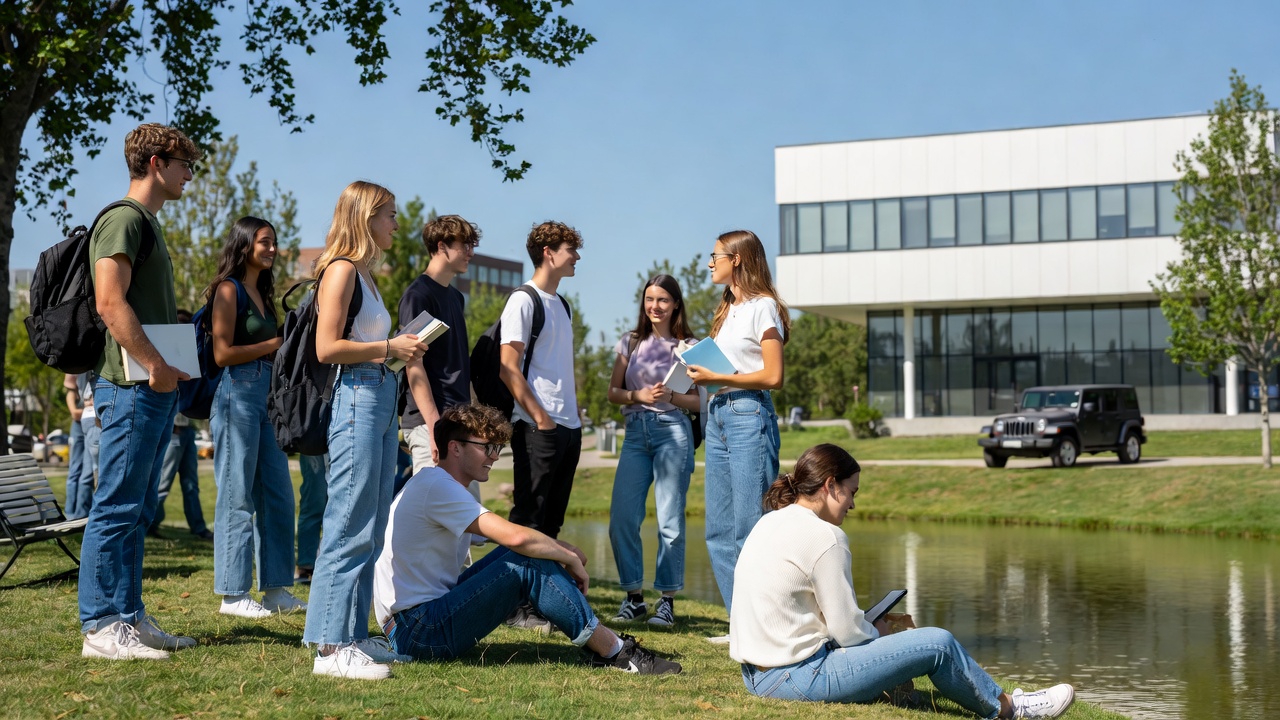 Person recherchiert und sammelt Materialien für die Studien- und Berufsorientierung